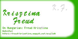 krisztina freud business card